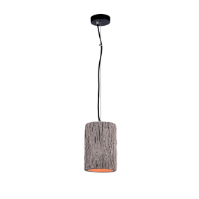 Elmark Lumberjack - hanglamp - Ø 15 x 22 cm - grijs