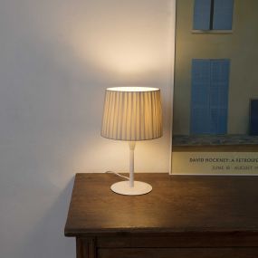Faro Samba - tafellamp - Ø 21,5 x 44,5 cm - beige en wit