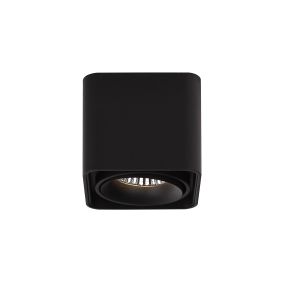Dobac Batumi Single Head - opbouwspot 1L - 10 x 10 x 9 cm - 8W LED incl. - zwart