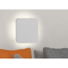 Searchlight Gypsum - overschilderbare wandverlichting - 15 x 15 cm - 5W LED incl. - wit