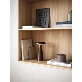 Design for the People Arcello - tafellamp - oplaadbaar via USB-kabel - Ø 14 x 25 cm - 3 stappen Moodmaker functie - 2,8W LED incl. - IP54 - messing