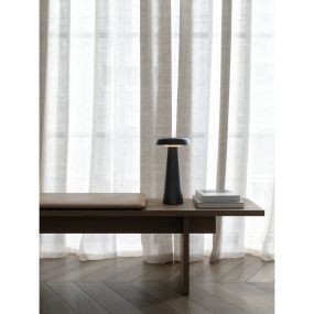 Design for the People Arcello - tafellamp - oplaadbaar via USB-kabel - Ø 14 x 25 cm - 3 stappen Moodmaker functie - 2,8W LED incl. - IP54 - antraciet