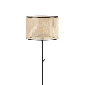 Faro Mambo - staanlamp - 154 cm - lichtbruin en zwart