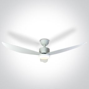 ONE Light White Body - plafondventilator met licht en afstandsbediening - Ø 132 x 35 cm - 22W LED incl. - wit