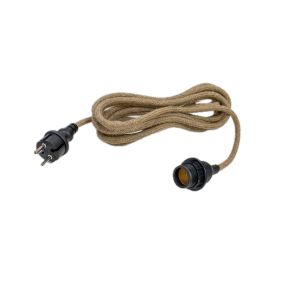 New Garden Arteixo - hanglamp met stekker - Ø 4,5 x 500 cm - IP54 - jute