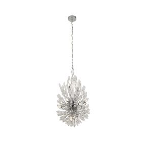 Searchlight Peacock - hanglamp - Ø 37 x 200 cm - chroom