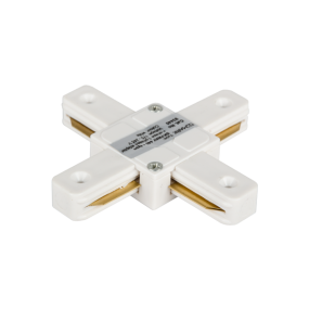Elmark rail accessoires - cross shape connector - 1 fase railsysteem - wit