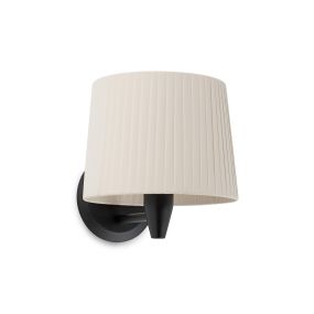 Faro Samba - wandverlichting - 21,5 x 19 x 17,3 cm - zwart en beige