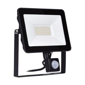 Elmark Vega - verstraler met sensor - 15,8 x 11,8 x 2,5 cm - 30W - 5500K - IP65 - zwart