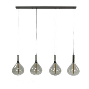 Vico Drop Glass - hanglamp - 164 x 30 x 150 cm - zwart
