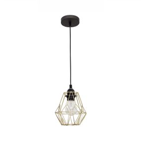 Nova Luce Isabella - hanglamp - Ø 15 x 140 cm - messing