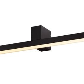Maxlight Longbeam - spiegellamp - 60 x 7 cm - 4W LED incl. -  zwart