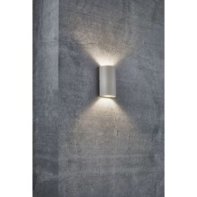 Nordlux Rold Rond - buiten wandverlichting - 9 x 16 x 5,5 cm - 2 x 5W LED incl. - IP54 - taupe