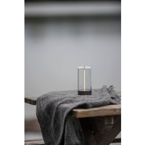 Konstsmide Edison XS - tafellamp - 7 x 7 x 14,5 cm - 0,4W dimbaar LED incl. - IP54 - antraciet