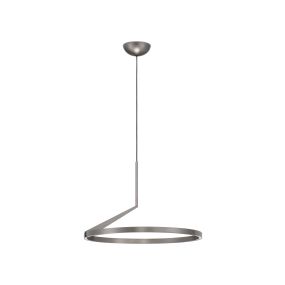Nova Luce Tilia - hanglamp - Ø 60 x 250 cm - 31W dimbare LED incl. - mistig nikkel
