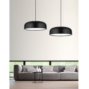 Nova Luce Perleto - hanglamp - Ø 48 x 133 cm - zwart