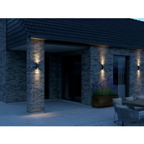 Nordlux Nico - buiten wandlamp - 9,5 x 7,7 x 23,5 cm - IP54 - zwart