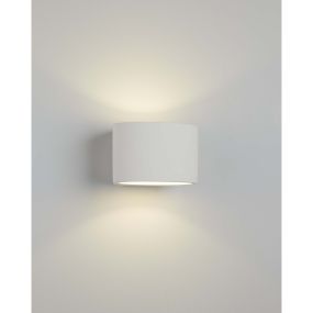 Searchlight Gypsum - overschilderbare wandverlichting - 15 x 10 cm - wit