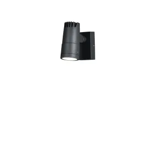 Konstsmide Andria - buiten wandlamp - 7 x 13,5  x 15 cm - 9W LED incl. - IP54 - antraciet