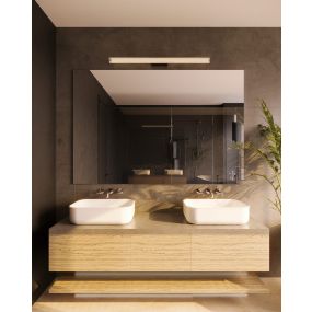 Maxlight Fayette - opbouw wandlamp - 12 x 6 x 91 cm - 18W LED incl. - IP44 - zwart