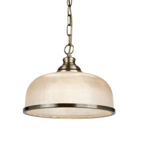 Searchlight Bistro II - hanglamp - Ø 27 x 77 cm - antiek messing