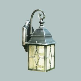 Searchlight Genoa - buiten wandverlichting - 15 x 32,5 cm - IP23 - zwart zilver