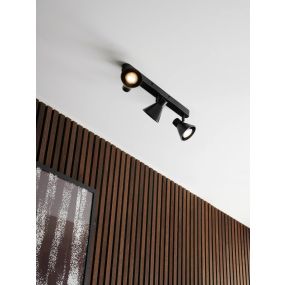 Nordlux Eik 9 - opbouwspot 3L - 45 x 8,6 cm - zwart