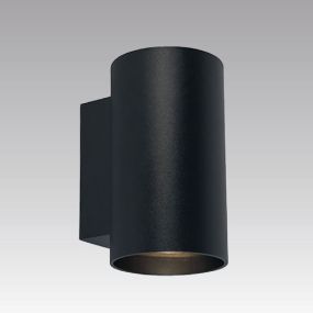 Zuma Line Sandy WL Round Next - wandverlichting - Ø 8 x 9,7 x 14 cm - zwart