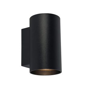 Zuma Line Sandy WL Round Next - wandverlichting - Ø 8 x 9,7 x 14 cm - zwart