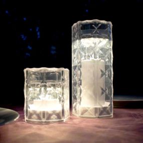 New Garden Jack 10 Lux - oplaadbare tafellamp - Ø 9,4 x 10 cm - 1W LED incl. - IP54 - transparant