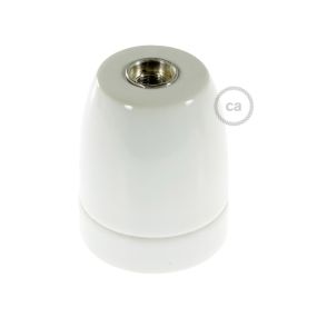 Creative Cables - Porselain E27 lampenhouder - Ø 4,5 x 6 cm - wit