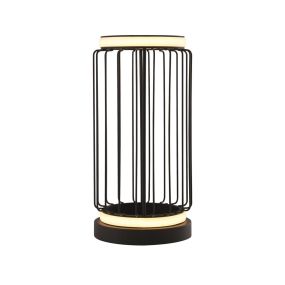 Searchlight Circolo - tafellamp - Ø 16 x 33 cm - 12W LED incl. - zwart en wit
