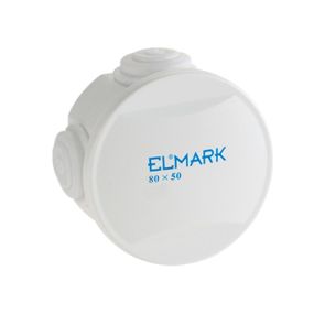 Elmark distributie box - Ø 80 x 5 cm - IP55 - wit