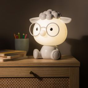 Zuma Line Animals Schaapje - tafellamp - 27 x 28 cm - 3W dimbare LED incl. - grijs