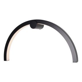 Maxlight Trio Arc - opbouw wandlamp - 60 x 11 x 30 cm - 16W LED incl. - IP44 - zwart