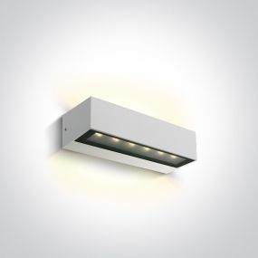 ONE Light Linear Outdoor Series Double Sided - wandlamp - 22,2 x 7 x 5 cm - 2 x 6W LED incl. - IP65 - wit