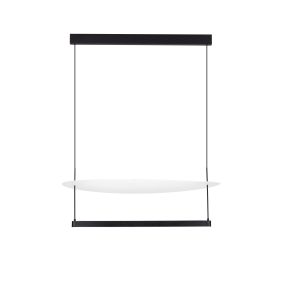 Nova Luce Diona - hanglamp - Ø 80 x 160 cm - 55W dimbare LED incl. - zandzwart en wit
