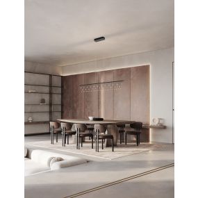 Nova Luce Stellar - hanglamp - 120 x 150 x 8 cm - 17W dimbare LED incl. - zwart chroom