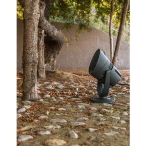 Nova Luce North – grondspot - 20 cm - 18W LED incl. - IP65 - donkergrijs