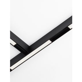 Nova Luce Buxton L - armatuur voor magnetisch railsysteem - 27,4 x 3,4 x 11,6 cm - 15W dimbare LED incl. - kantelbaar - zandzwart