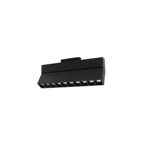 Nova Luce Buxton L - armatuur voor magnetisch railsysteem - 27,4 x 3,4 x 11,6 cm - 15W dimbare LED incl. - kantelbaar - zandzwart