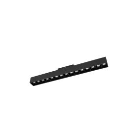Nova Luce Buxton L - armatuur voor magnetisch railsysteem - 40 x 3,5 x 5,1 cm - 22W dimbare LED incl. - zandzwart