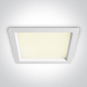ONE Light UGR19 Office Range - inbouwspot - 225 x 225 mm, 205 x 205 mm inbouwmaat - 30W LED incl. - IP44 - wit