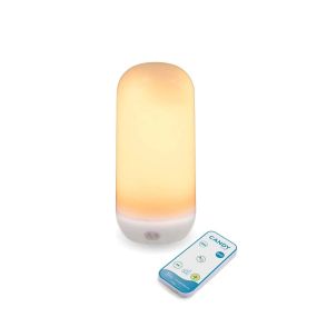 New Garden Candy - draagbare oplaadbare lichtbron met kaars effect en afstandsbediening - Ø9 x 19 cm - 2W dimbare LED incl. - IP54 - zwart