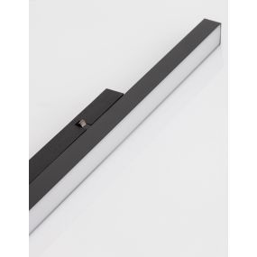 Nova Luce Planet 48V - armatuur voor magnetisch profielsysteem - 50 x 3 cm - 13W dimbare LED incl. - zandzwart