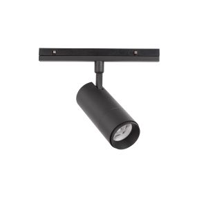 Nova Luce Lod 48V - lichtpunt magnetisch railsysteem - Ø 6,5 x 21 cm - 20W dimbare LED incl. - zandzwart