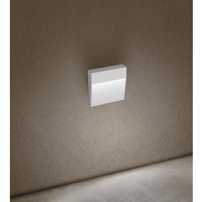 Century Italia Paseo - buiten wandverlichting - 10,5 x 10,5 x 2,4 cm - 4W LED incl. - IP54 - wit