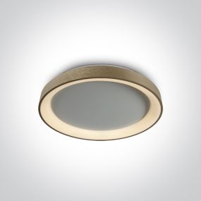 ONE Light LED Decorative Plafo - plafondverlichting - Ø 37,5 x 5,7 cm - 30W dimbare LED incl. - geborsteld goud