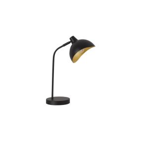 Nova Luce Geti - tafellamp -  Ø 13 x 2,5 cm - zwart en goud