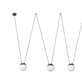 Faro Mine - hanglamp 4L - donkergrijs - kunststof
